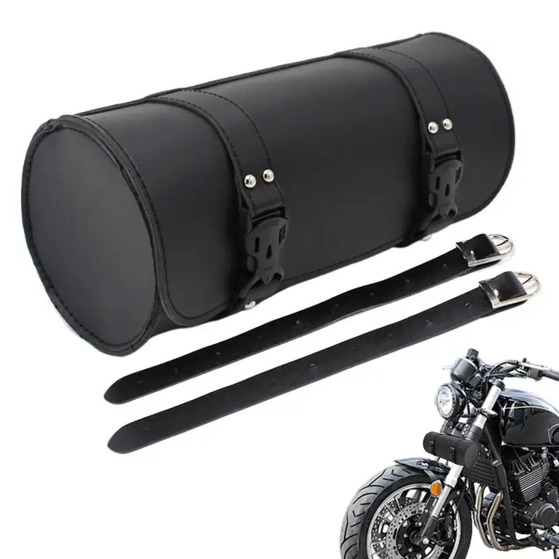 

1pcs Motorcycle Tool Bag Waterproof PU Leather Universal Saddlebag Front Fork Handlebar Bags Luggage Storage Pouch For Motorbike