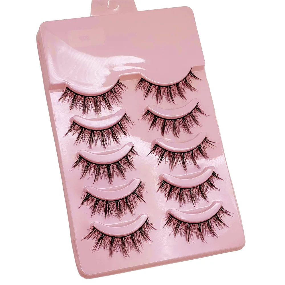 Blooming - Style False Eyelashes, Thick And Natural Slender False Eyelashes, Reusable Wispy Eyelashes Extension Makeup Tool,
