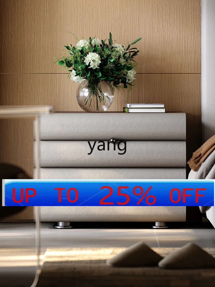 

LMMbedside cabinet light luxury high-end villa whole house with solid wood luxury stone