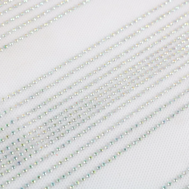 1 line scatter lines strips tapes hotfix rhinestones crystals diamonds stones dress trimming heat transfer motif sticker