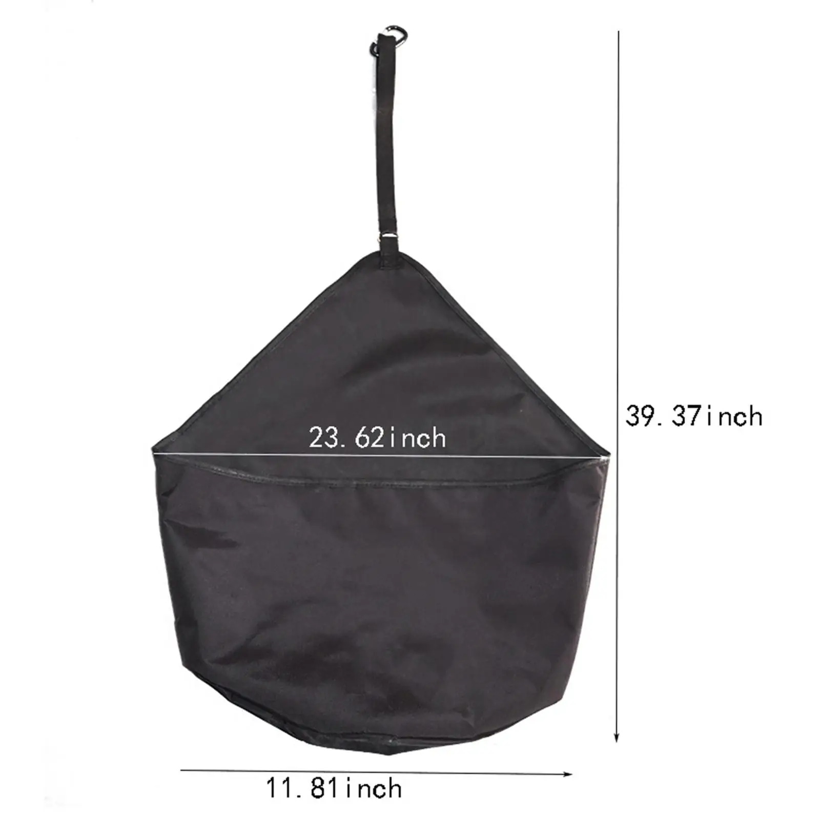 Large Capacity Horse Hay Bag with Metal Rings 39.37x11.81inch Slow Feeder for