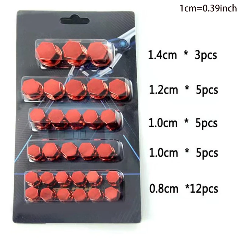 Motorcycle Screw Protective Bolt Caps 30Pcs Exterior Decoration Protecting Cover Motorcycle Modification Tool