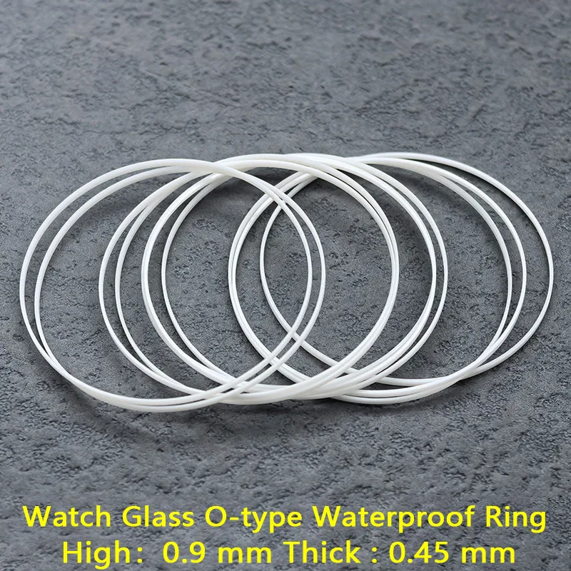 2/5 PCS Watch Glass Waterproof Gaskets O-Ring Dia 18MM-40MM High 0.9MM Thick 0.45MM Watch Case Waterproof Gasket Ring Parts