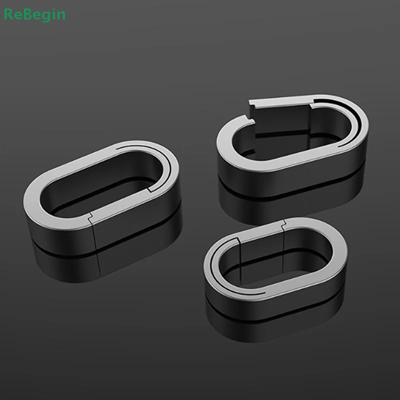 Titanium Alloy Mini Key Ring Connection Buckle Universal Joint Auxiliary Ring Connection Bayonet Ring Personality Creativity