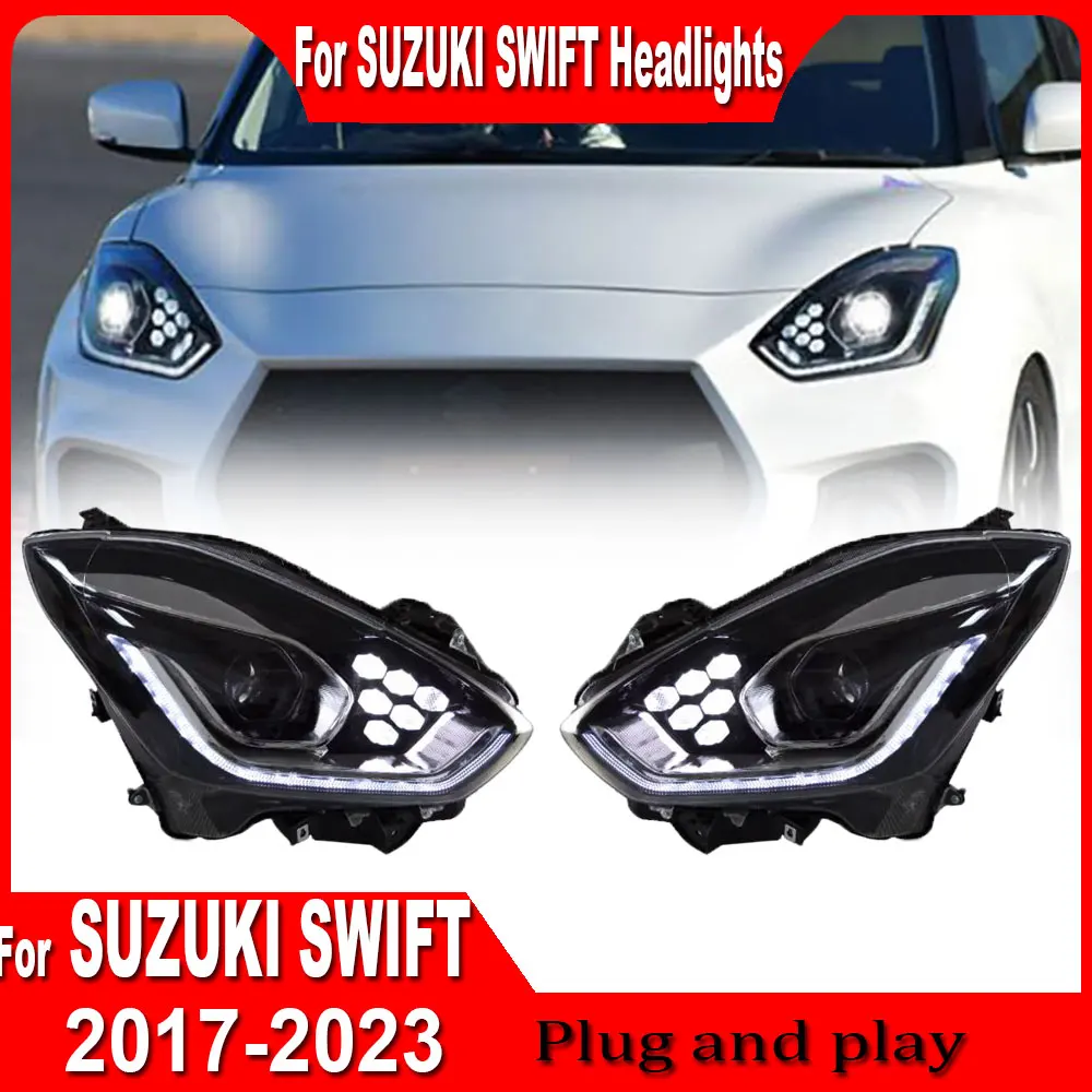 Headlight For SUZUKI Swift 2017 2018 2019 2020 2021 2022 Swift Headlights Modified Front Led DRL Signal Lights Auto Accessories