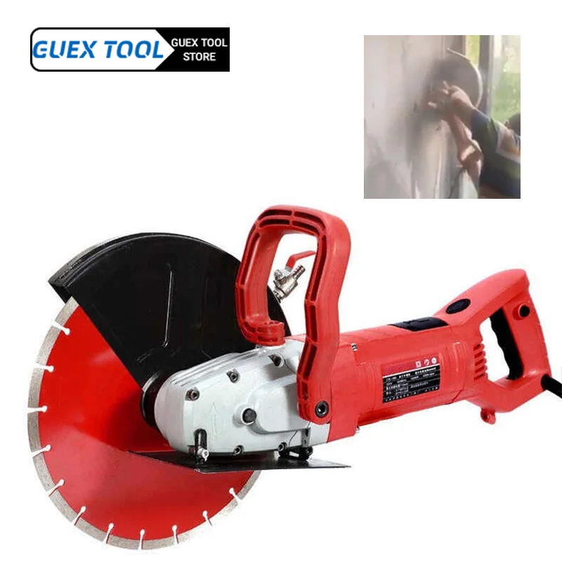 220V Electric Wall Slotting Machine 3000W High Power Stone Cutting Machine Multifunctional Reinforced Concrete Cutting Machine