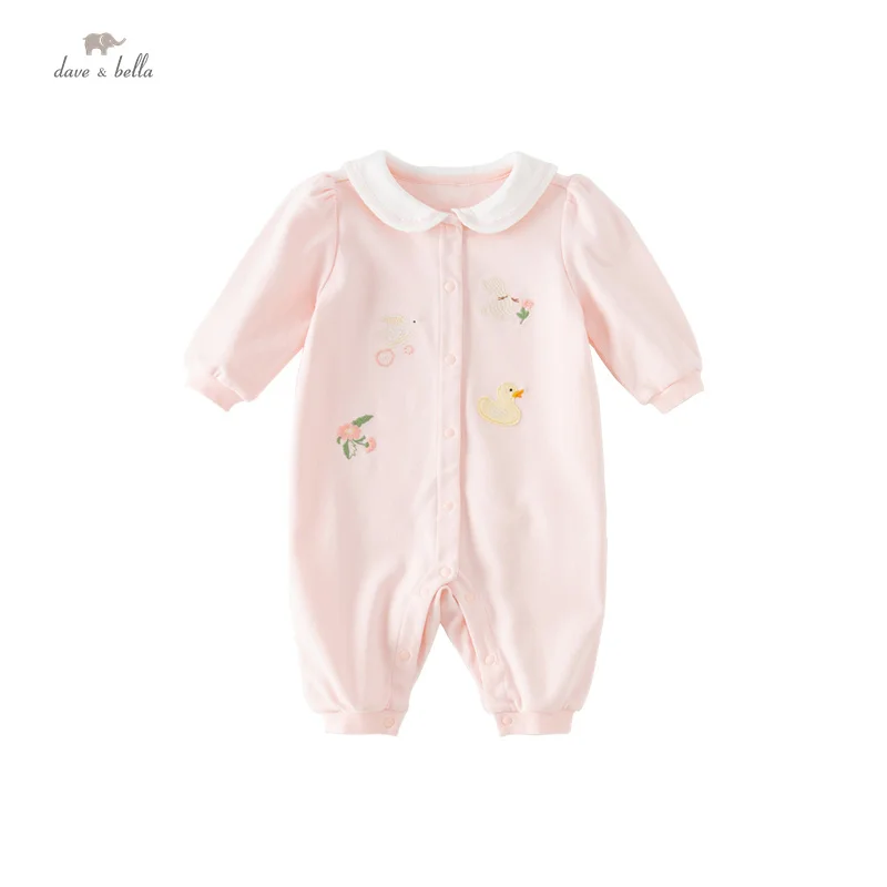 Dave Bella Baby Jumpsuit Romper Newborn Creeper Autumn Girls Romper Casual Fashion Sweet Lovely Gentle DB3235969