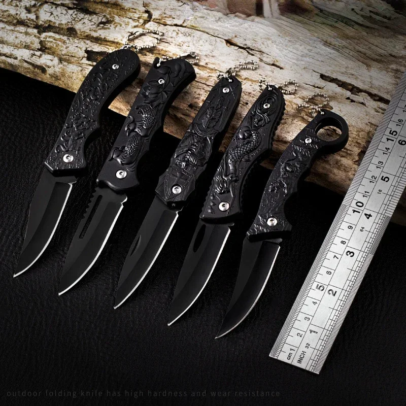 One knife for multiple scenarios, outdoor camping self-defense hunting folding knife, kitchen fruit knife versatile tool