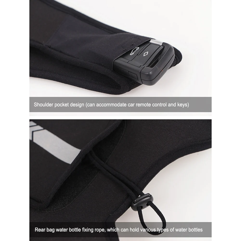 เสื้อกีฬากระเป๋าโทรศัพท์สะท้อนแสงกระเป๋าเป้สะพายหลังขี่จักรยานมัลติฟังก์ชั่กีฬาโทรศัพท์กระเป๋าหน้าอกน้ำหนักเบาสำหรับขี่จักรยานกลางแจ้งเดินป่า