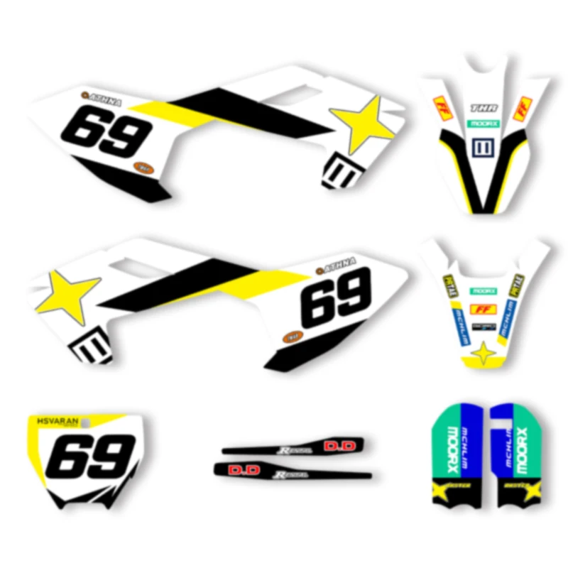 

Наборы графических наклеек DSMTECH для Husqvarna TC65 TC 65 2016 2017 2018 2019 2020 2021 2022 2023 007