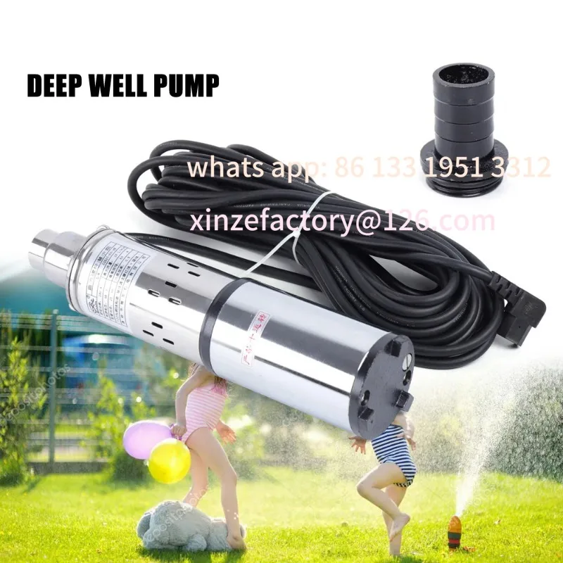 

Customizable Well Submersible Pump 60M Lift Water Pump Farm280W 48V Solar Powered Deep