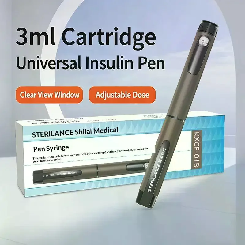 1Pcs Insulin Injection Pen Automatic Easy Portable Reusable 3ML Diabetes Home Office Convenient Self Care No Pain