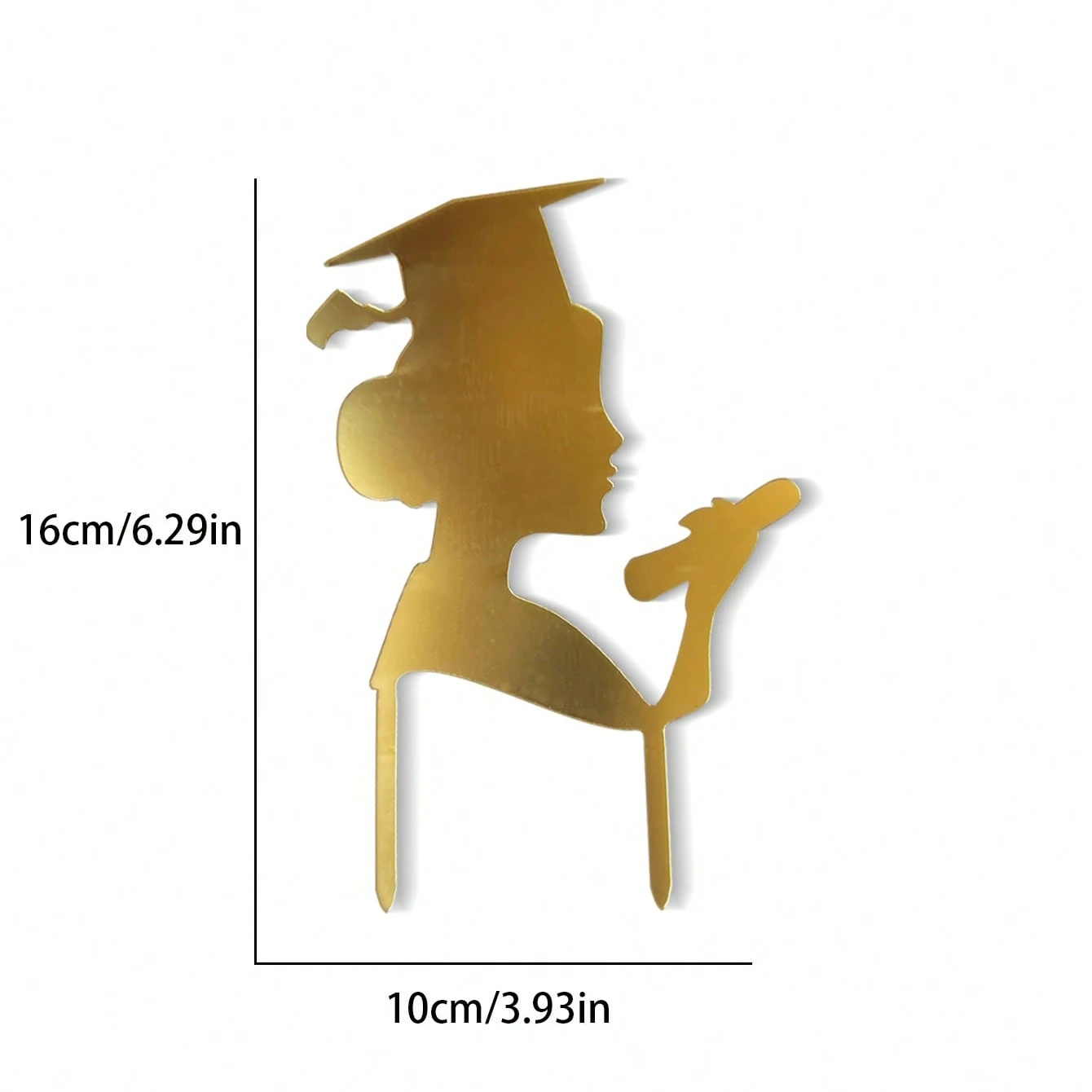 5pcs Graduation Female PhD Acrylic Cake Card Insertion Graduation Season Cake Decoration Celebration Graduation