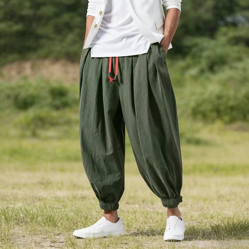 

Новинка 2024 года: популярные американские мужские свободные леггинсы-фонарики, широкие брюки-харланы для мужчин.