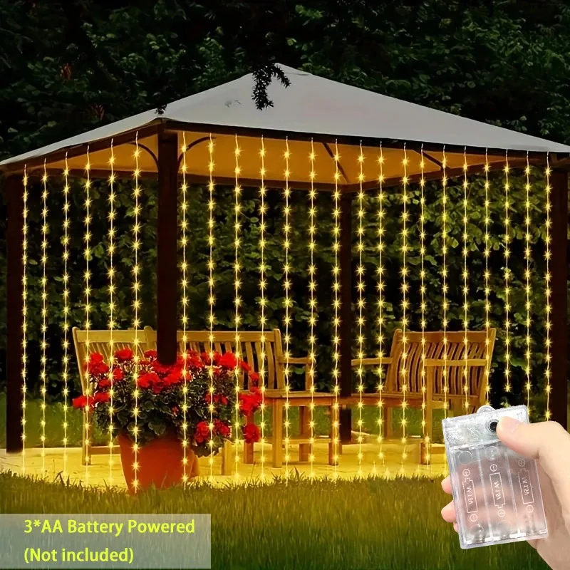 

Светодиодные гирлянды для дома на Ид Мубарак и Рамадан - на батарейках, для праздничной атмосферы