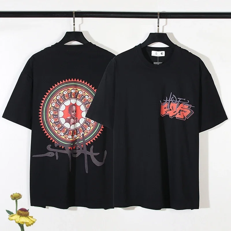 

Classic Black Cactus Jack T Shirt Short Sleeve Men Women Letter Logo Print Harajuku T-Shirts Cotton Tees Tops