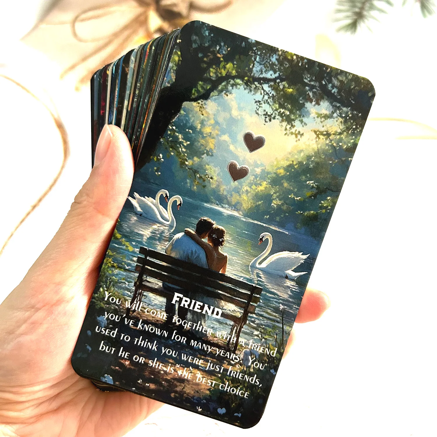 51PCS Love Message Oracle Cards Interpersonal Predictions for Coming Year Relationship Divination Runes Love Board Game Tarot