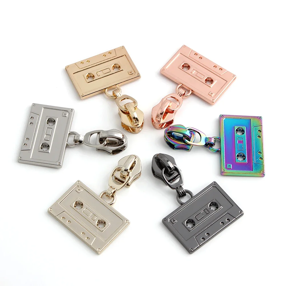 10Pcs 5# Zipper Slider For Nylon Zippers Clothes Jacket Zipper Pulls Metal Zip Puller Bag Zip Pulls Repair Kit Sewing Accessory