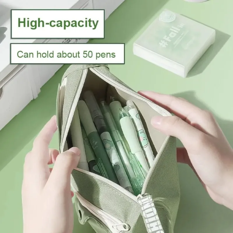 New Large Capacity Pen Bag Handheld Creative Cosmetic Bag Portable High Quality Stationery Bag School