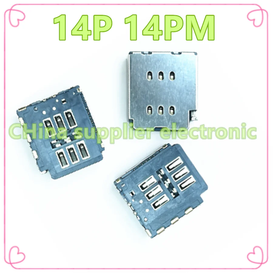 10pcs Dual SIM Card Reader For iphone 11 12 13 14 15 16 17 Pro Max 14Pro 15pro 16pro 17pro Inner Slot Socket Parts dual card