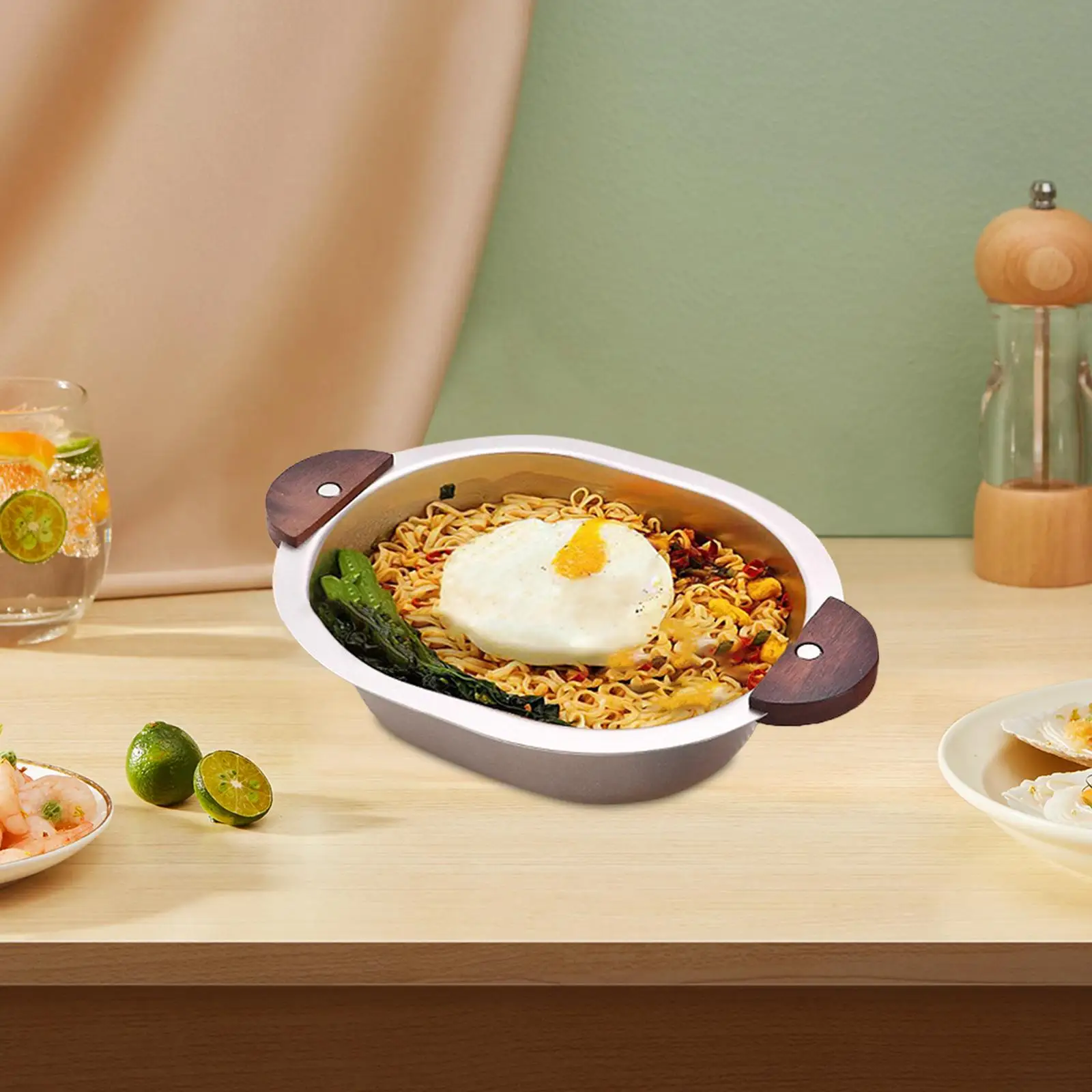 サラダ,スープ,フルーツ,サラダ,シリアル,未壊れたシリアル用のダブル耳とハンドル付きミキシングボウル