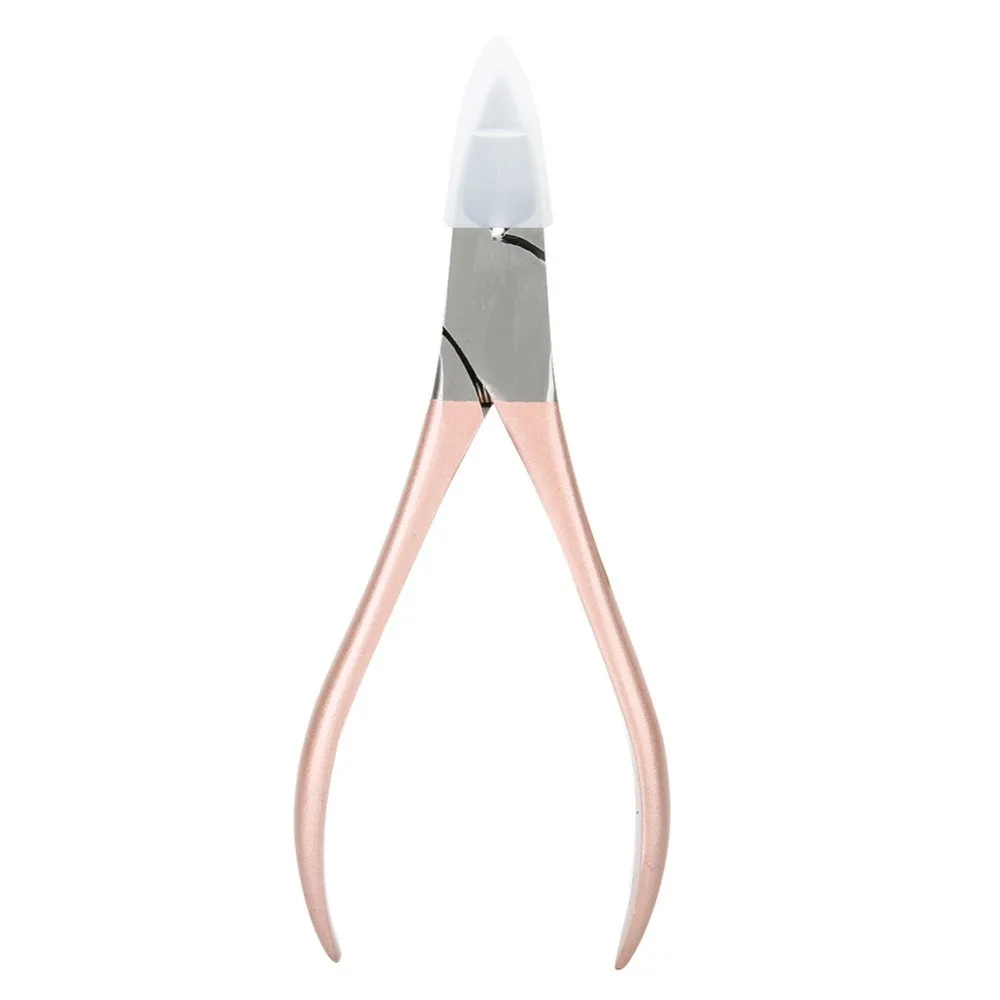 Stainless Steel Ingrown Nail Clippers Built-In Spring Structure Sharp Super Fine Tip Toenail Trimming Cutter Rose Gold