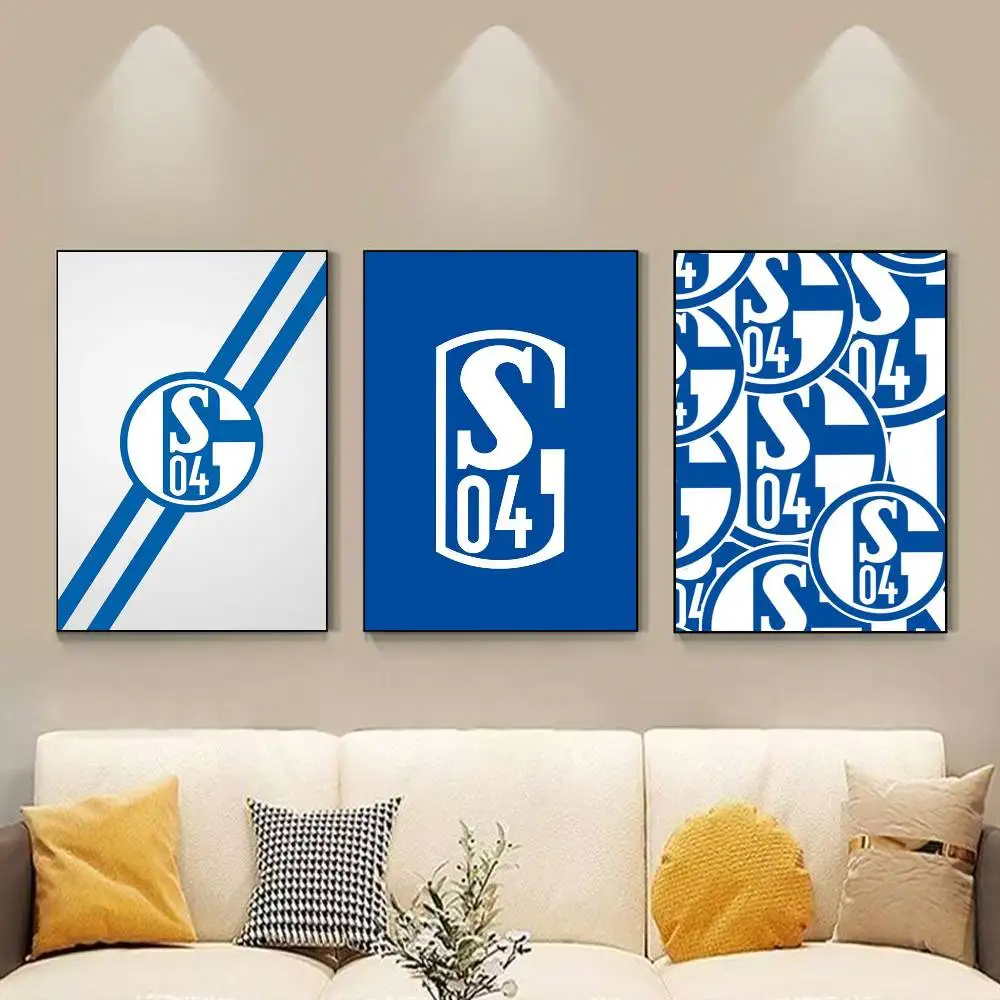 Schalke 04 FC Poster HD Self Adhesive Waterproof Wall Art Ideal for Home Office Dorm Gift