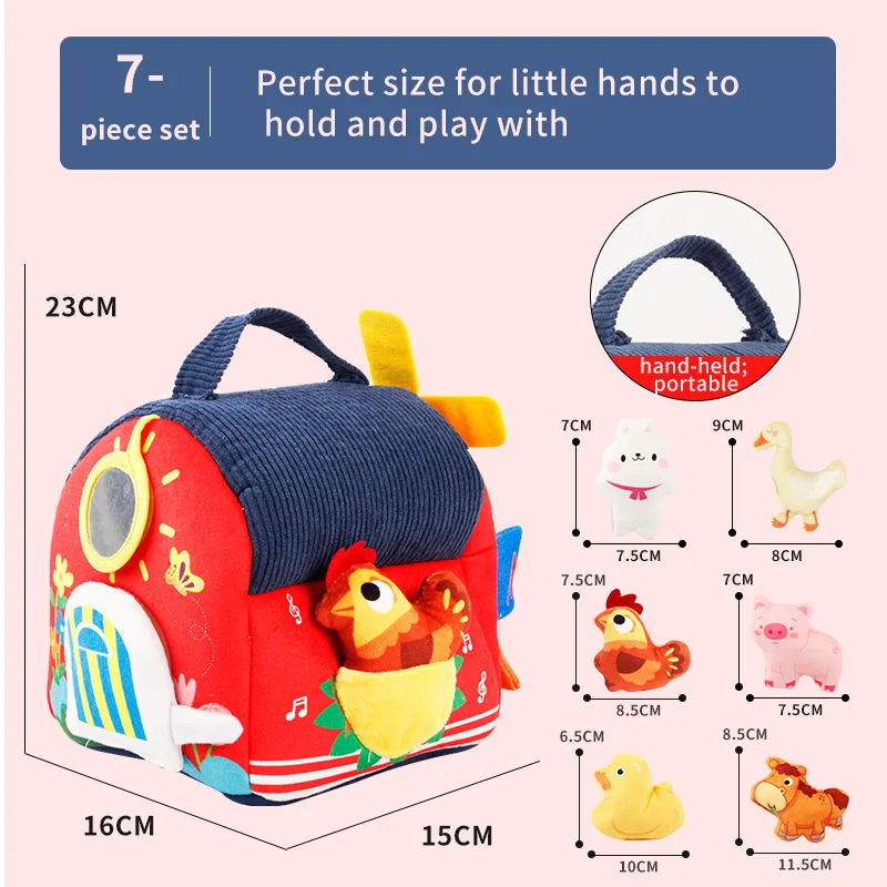 Juguete para bebé, juguete de granja de animales, juego divertido de desarrollo de habilidades, cognición Animal, coordinación mano-ojo, juguete de entrenamiento para bebé