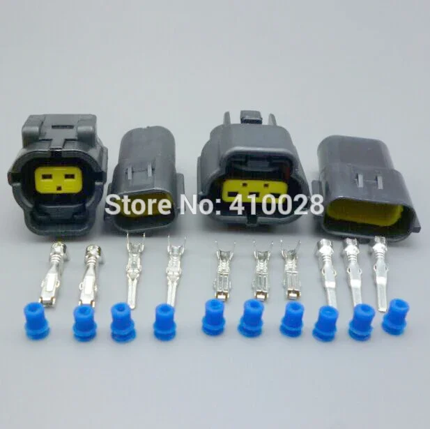 10sets=5sets 2pin+5sets 3pin 1.8mm male female water temperature sensor connector plug for toyota