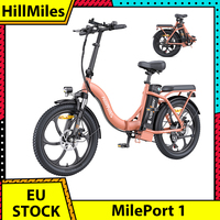 HillMiles MilePort 1 Electric Bike, 250W Motor, 36V 13AH Battery, 20*3.0-inch Tire, 25km/h Max Speed, 100km Max Range Disc Brake