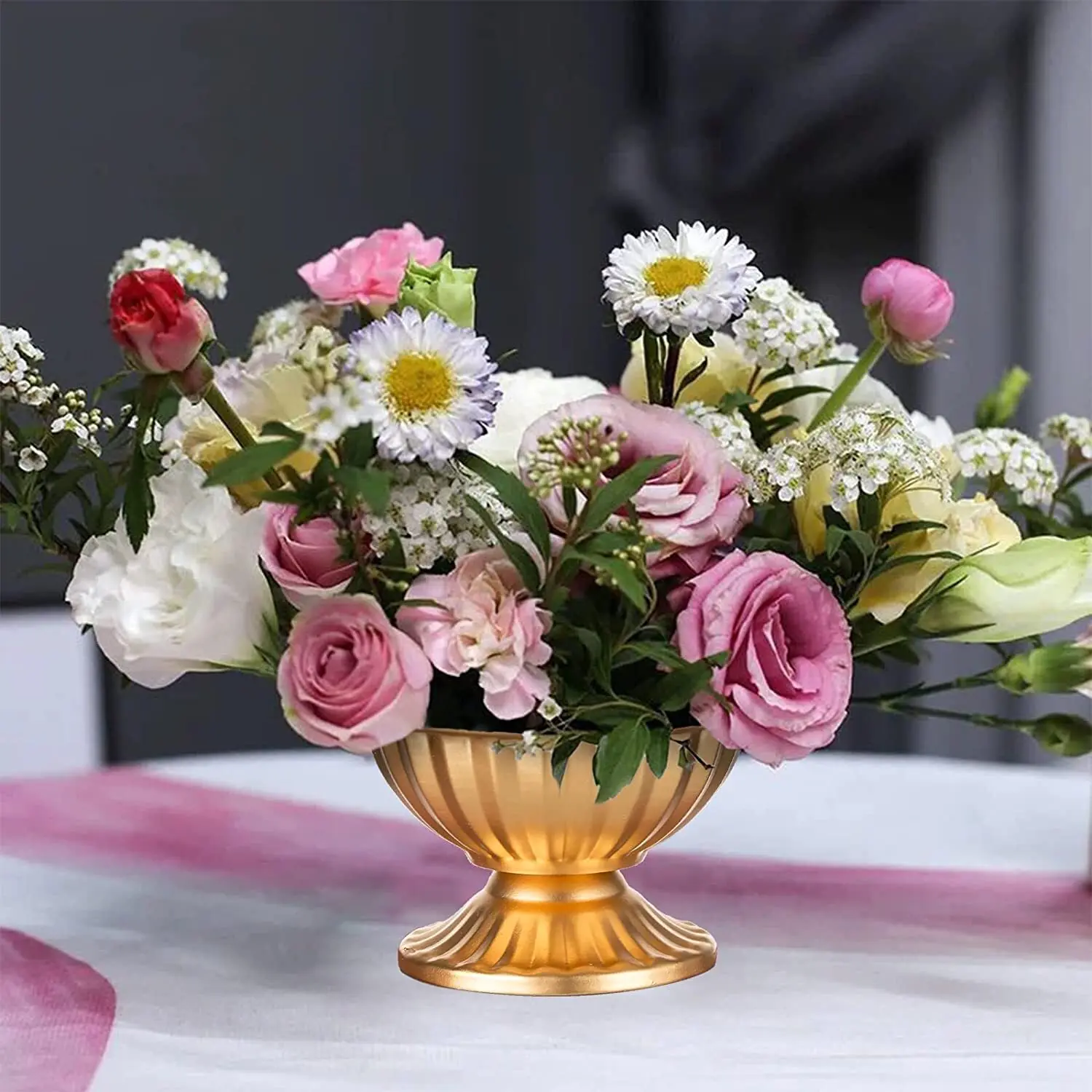 10PCS Wedding Party Vases Decor Retro European Style Tabletop Flower Arrangement Pot
