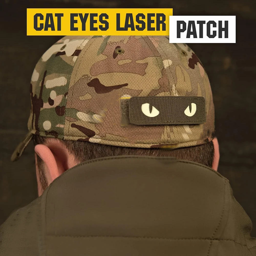 

Tactical Outdoor Vest Accessories “Devil's Eye” Glow-In-The-Dark Hook-And-Loop Fastener Arm Patches And Embroidered Patches