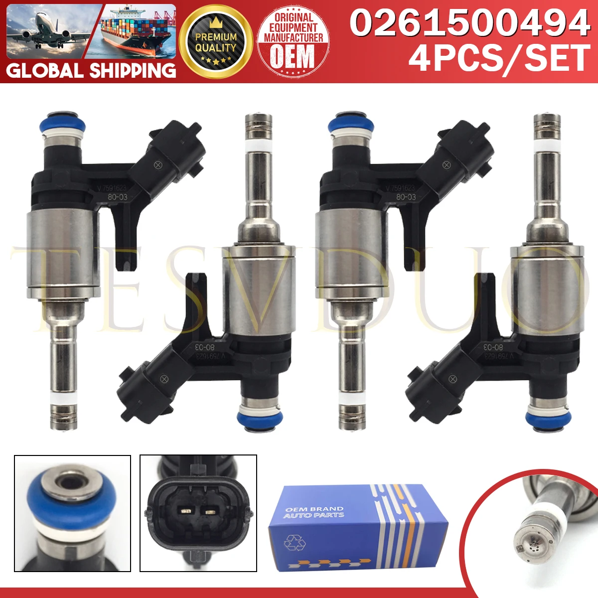 4Pcs Fuel Injector 0261500494 13538682350 For BMW Mini 208 GT 508 120i Cooper 2009-2017 For Peugeot 3008 1.6L