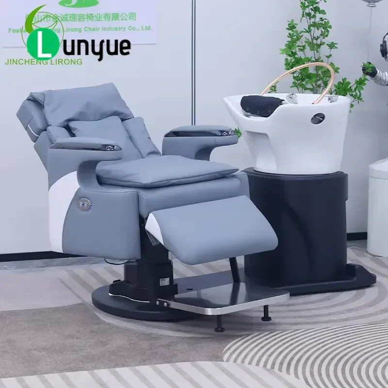 Luxury Functional Rotating Shampoo Chair with Modern Bowl for Furniture Comfortable Hair Washing Station Styling Tool
