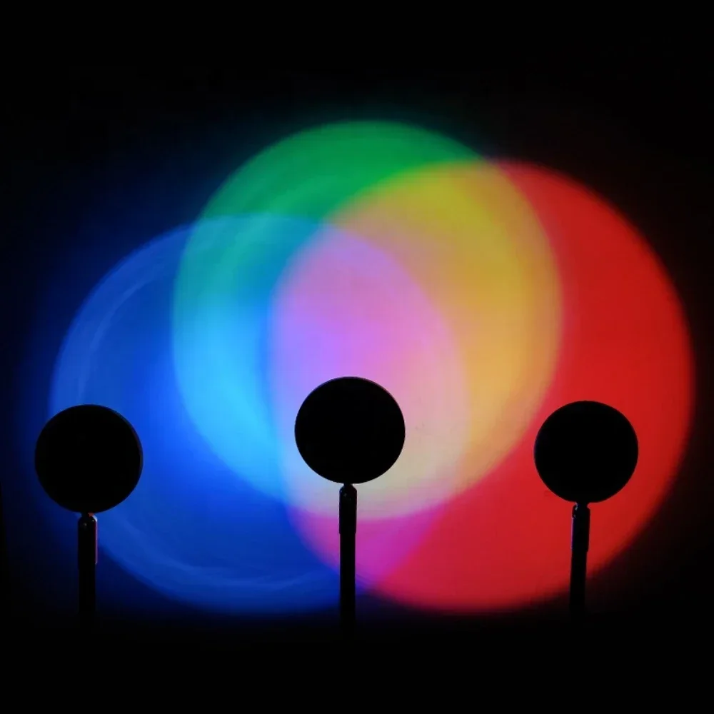 APP Control RGB Floor Ambient Lamp 16 Colors Change USB Rainbow Projection Sunset Light Tuya Atmospheres Background Indoor Decor