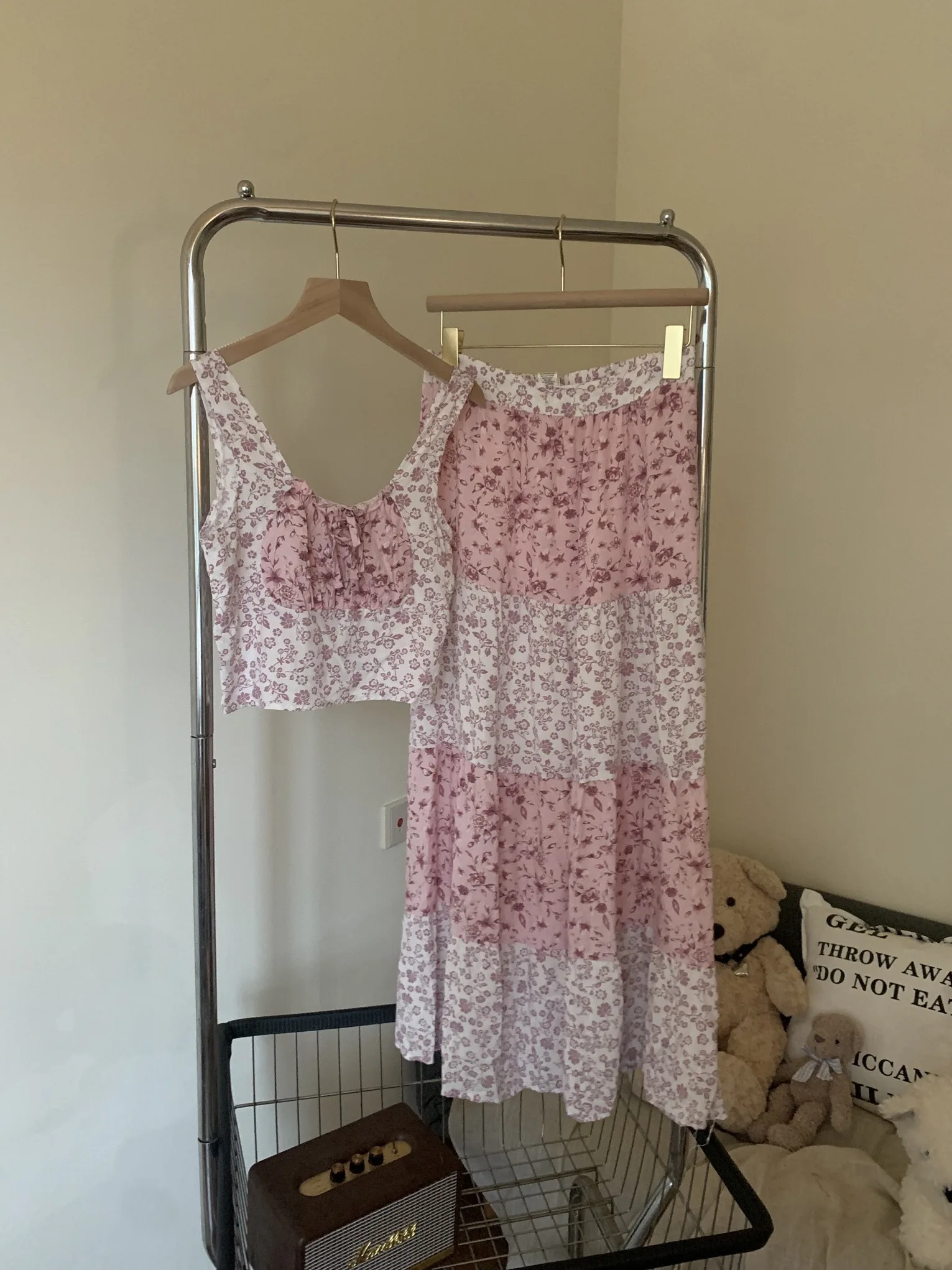 

Hot Summer Vaion Floral Print Leopard Pattern ter Vest Low Waist Long Skirt Set Casual Sle for Ladies Cake Skirt