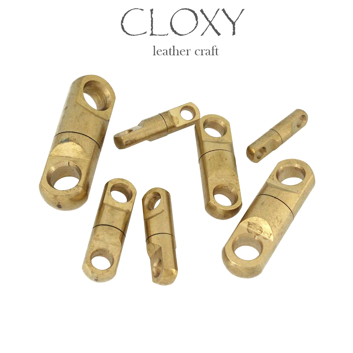 2Pcs Solid Brass Swivel Eye Rotating Connector for Keychain Round Circle Key Ring Leather Craft DIY Accessories