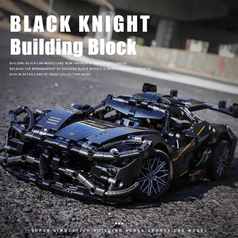 MOC Technical Famous Sports Car Building Blocks Ideas Super Speed Racing Vehicle Model Bricks Toys For Boy Birthday Gift