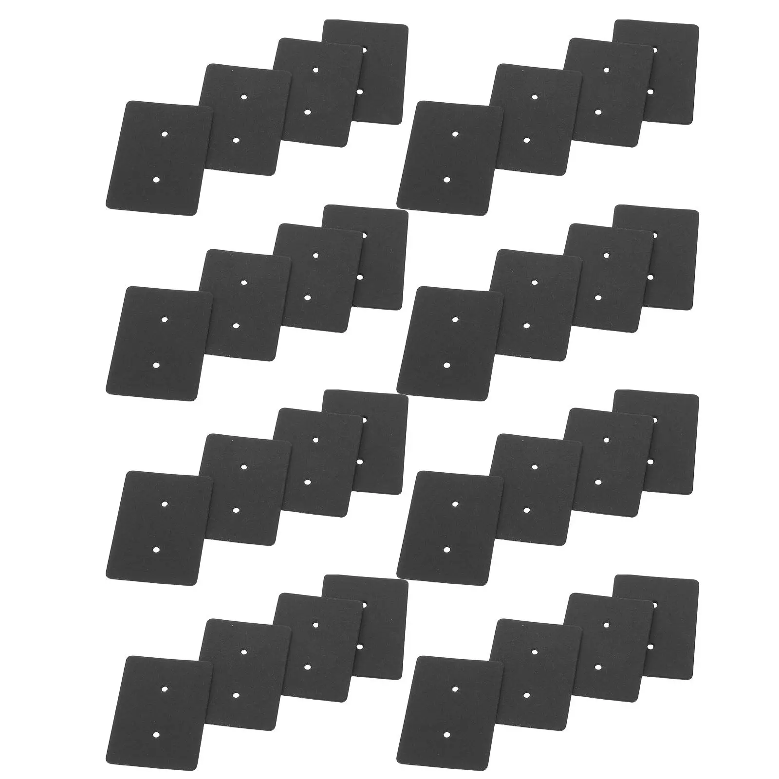 300Pcs Earring Display Packaging Cards Black 3.5x2.5cm Minimalist Paper Jewelry Cardboard Holder Retail Jewelry Display Tags