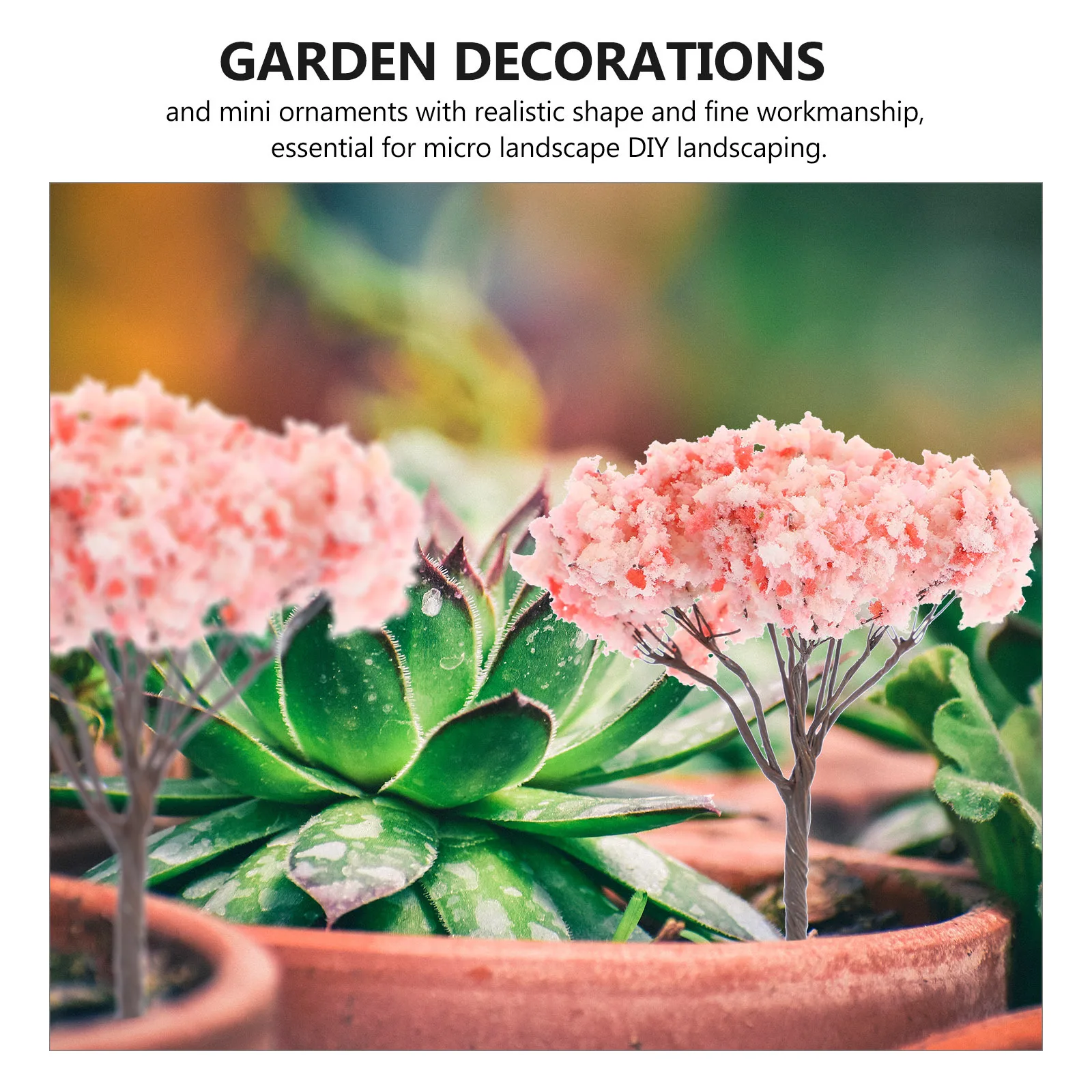 

10Pcs Simulation Tree Micro Landscape Mini Trees Realistic Shape Fine Workmanship Essential DIY Landscaping Container Garden