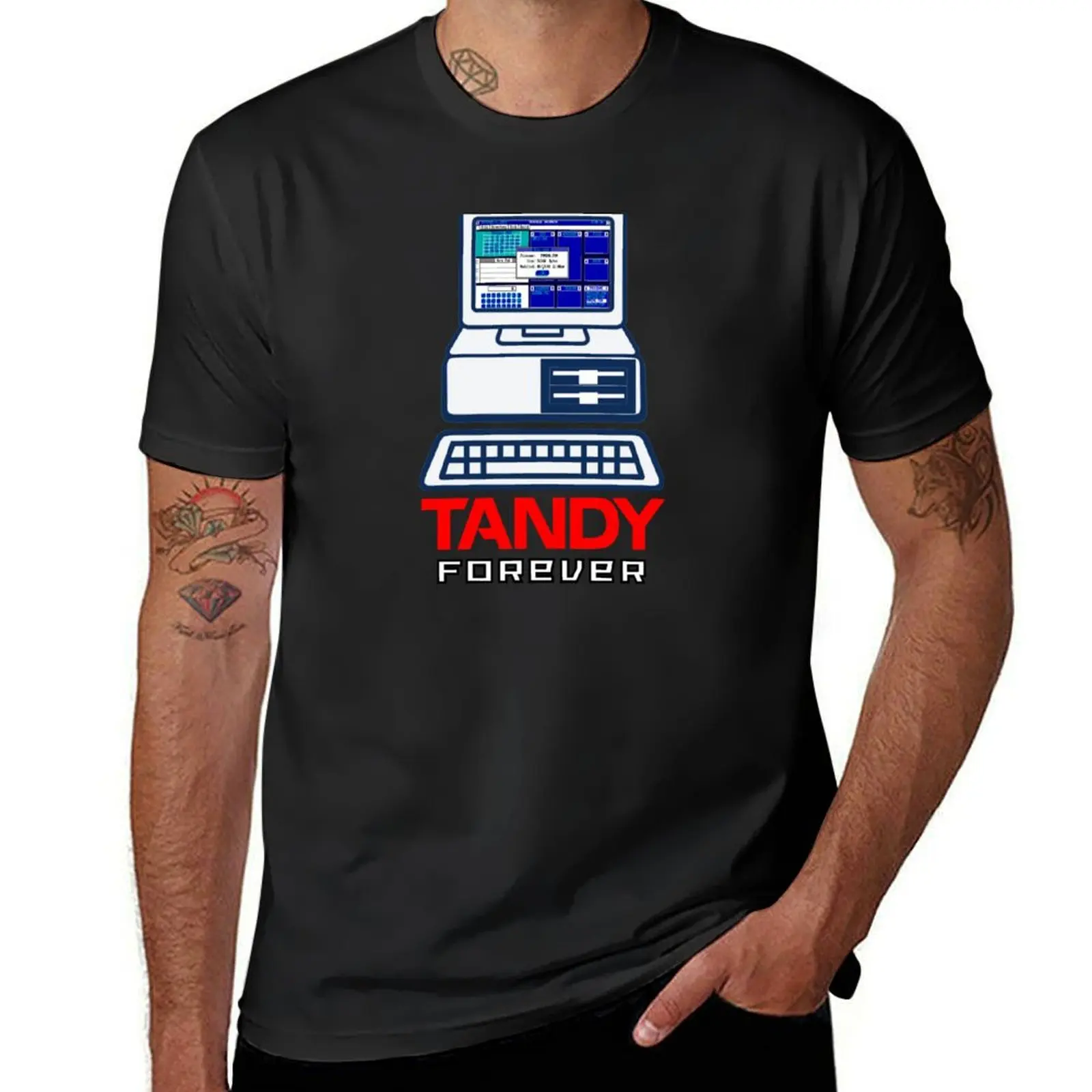 

Tandy Forever Vintage Computer T-Shirt graphics animal prinfor boys heavyweights plain white t shirts men