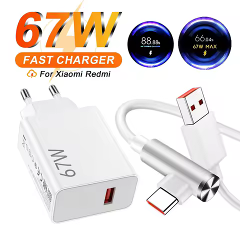 67W Fast Wall Charger 6A Type C USB Cable for Xiaomi 11 12 Lite 13T 14 Ultra Redmi Note 11T 12T 13 POCO X3 X4 X5 X6 F4 F5 M6 Pro