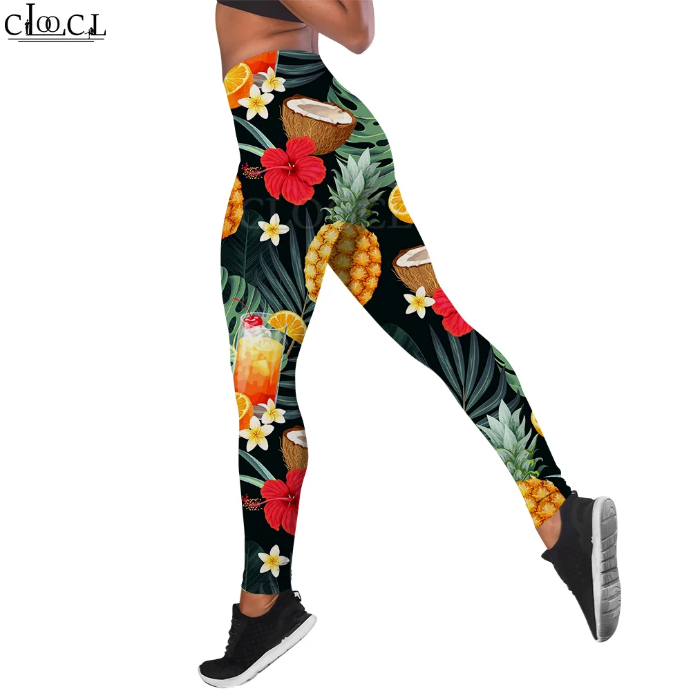 CLOOCL Women Legging Fruit Flower Pattern 3D Printed Trousers for Female Workout Push Up Jogging Gym Sports Leggings