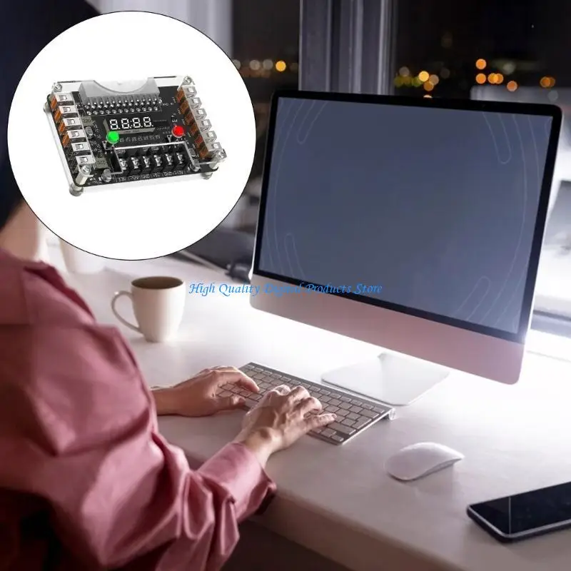 

U2JE 24Pin Power Conversion Board with 12 USB Port and Acrylic Protective Case for Electronic Projects
