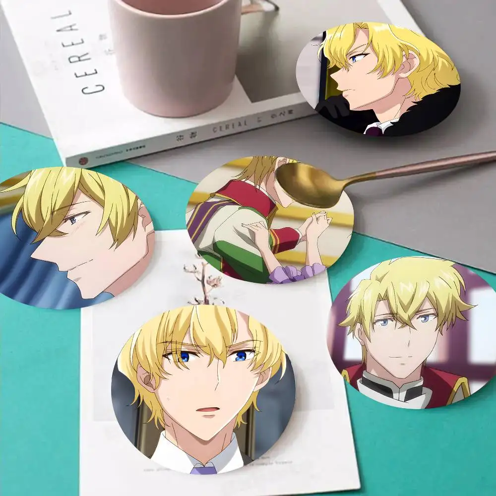 1pc Albert De Childe Anime Characters Wooden Coaster Colour Printing Cup Mat Home Desk Decoration Gifts