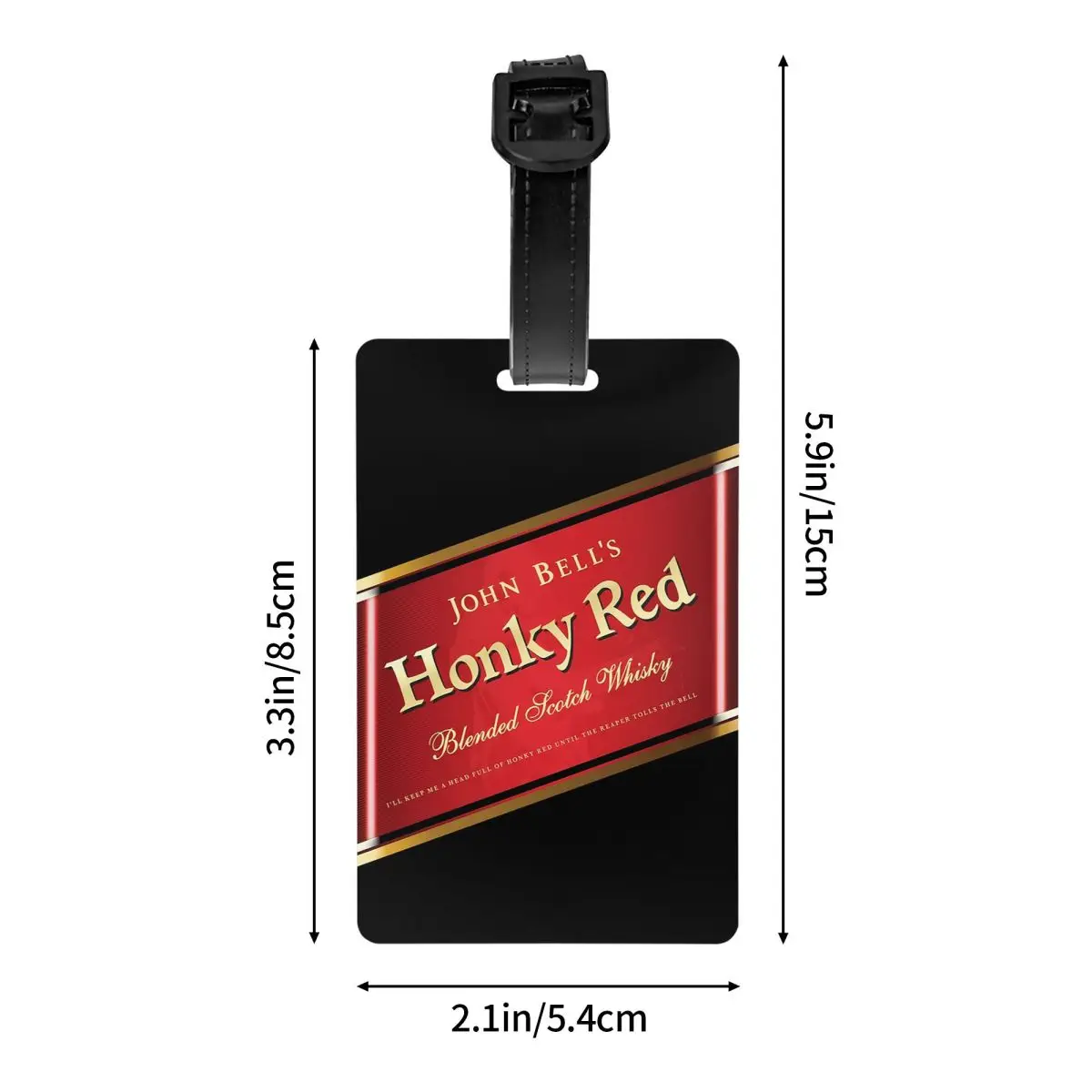 جوني ووكر جون بيلز هونكي الأحمر علامات الأمتعة حقيبة الملحقات السفر الأمتعة الصعود علامة التسمية حامل معرف اسم العنوان #4
