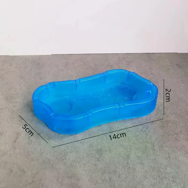 1Pcs Mini Blue Swimming Pool Model Dollhouse Miniature Pool Scene Ornament For Doll House Children's Toy Accessories