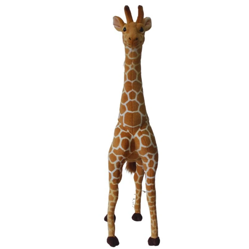 50CM Simulation Giraffe Plush Toy fForced Real Modeling Sika Deer Doll Send Children Birthday Gifts Family Zoo Ornaments
