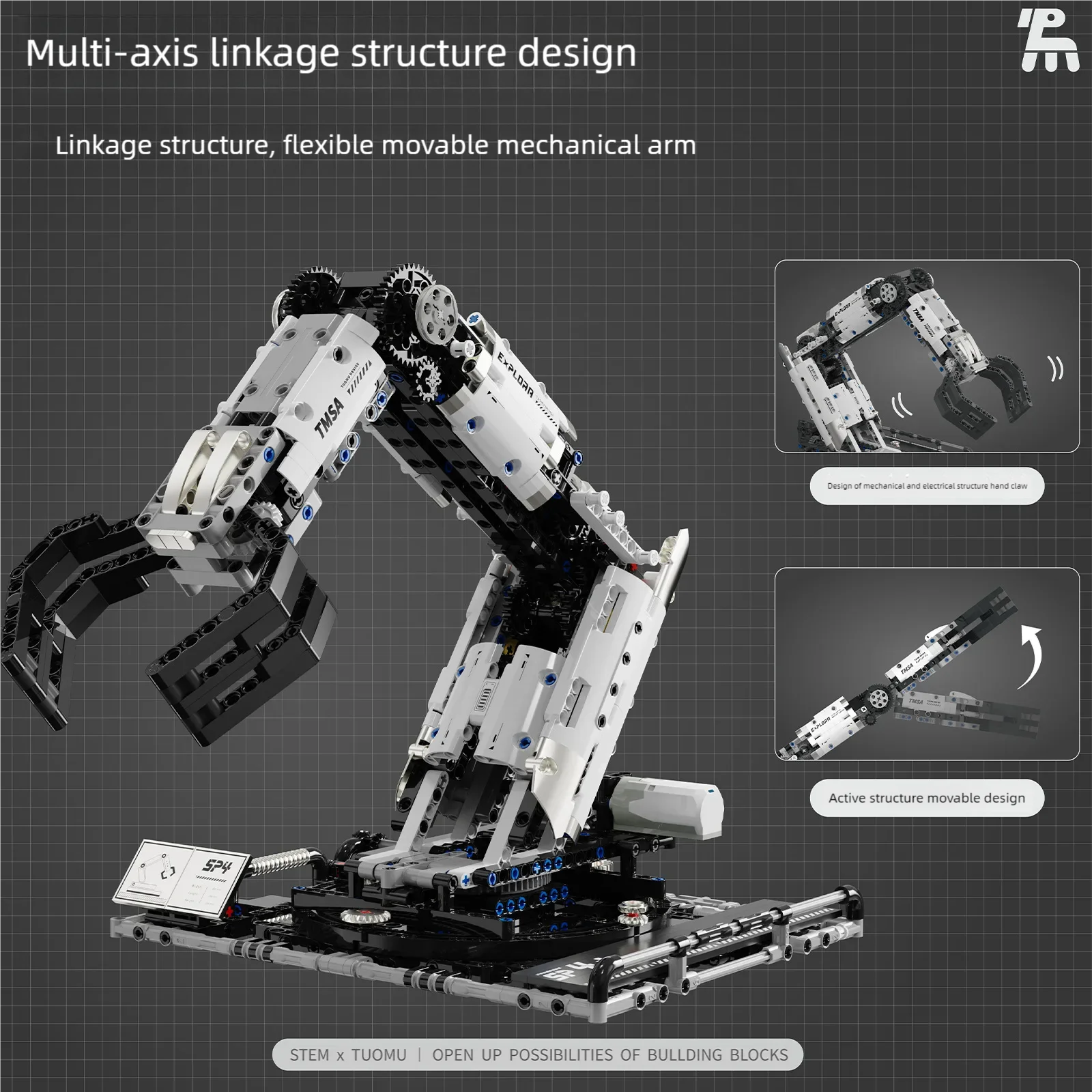 Robotic Arm Building Blocks Programmable Remote Control toys STEM Learning Cultivation of interest in mechanical engineering