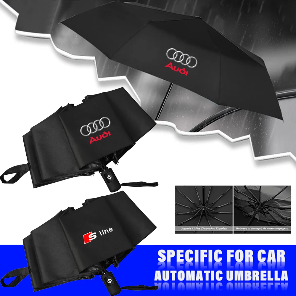 Image of Hochwertiger, faltbarer Sonnenschutz für Autos, winddichter Schirmventildeckel für Audi A8 Q5 S1 A2 B3 C4 A5 B6 A7 C1 Q2 S3 Q4 S6 RS R8 TTRS RS7 8P